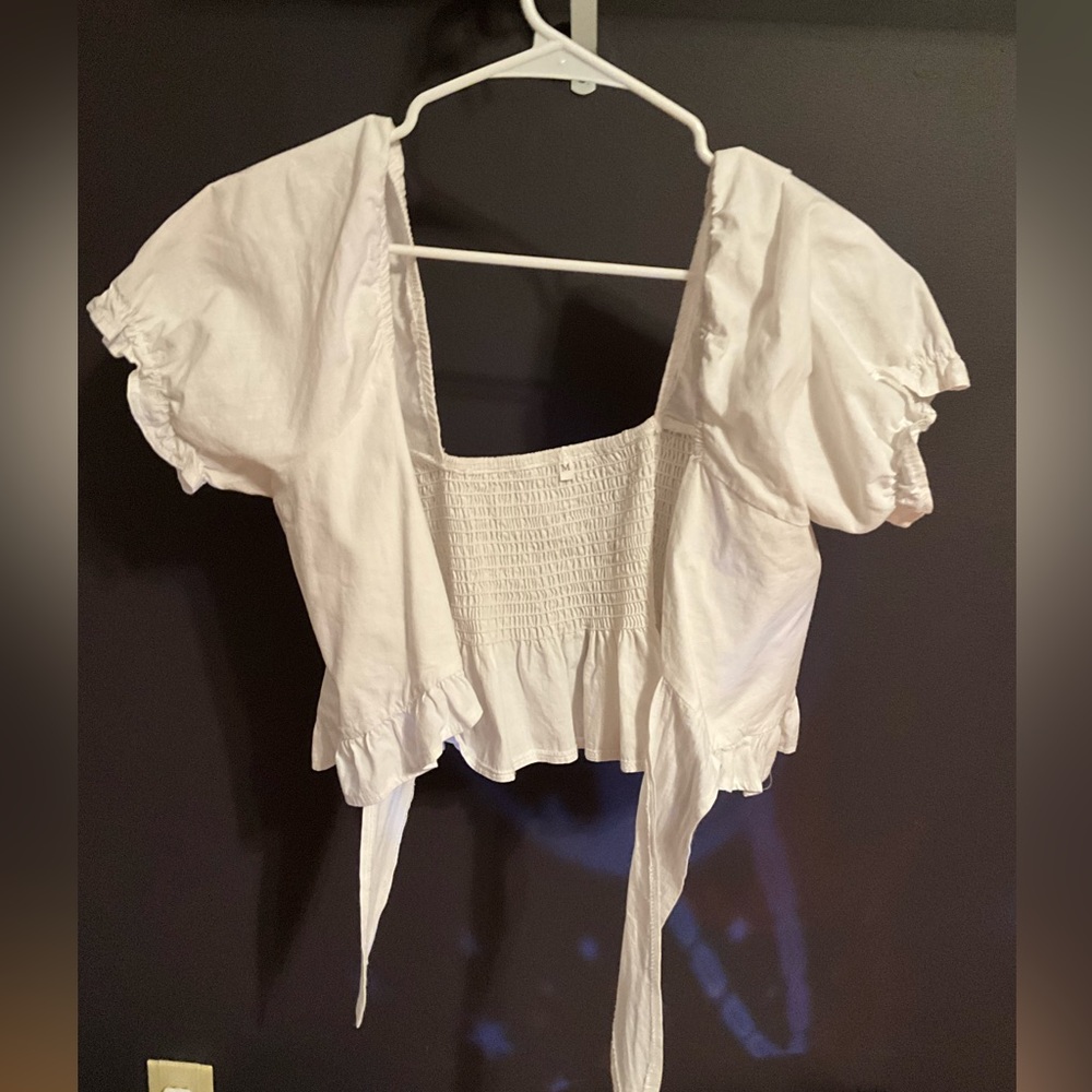 White tie front top